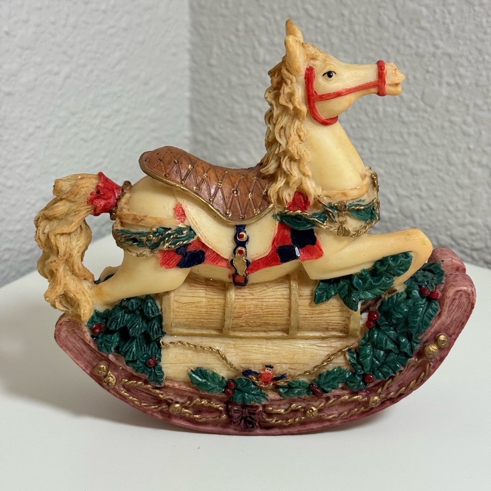 Festive Rocking Horse Holiday Decoration‎
